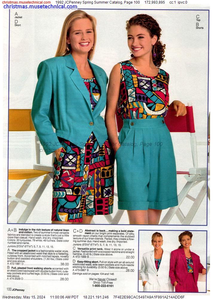 1992 JCPenney Spring Summer Catalog, Page 100