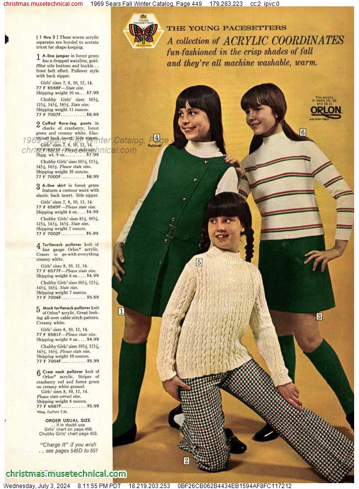 1969 Sears Fall Winter Catalog, Page 449