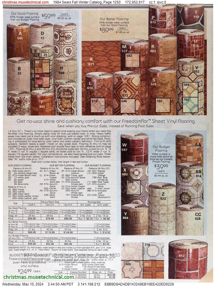 1984 Sears Fall Winter Catalog, Page 1250