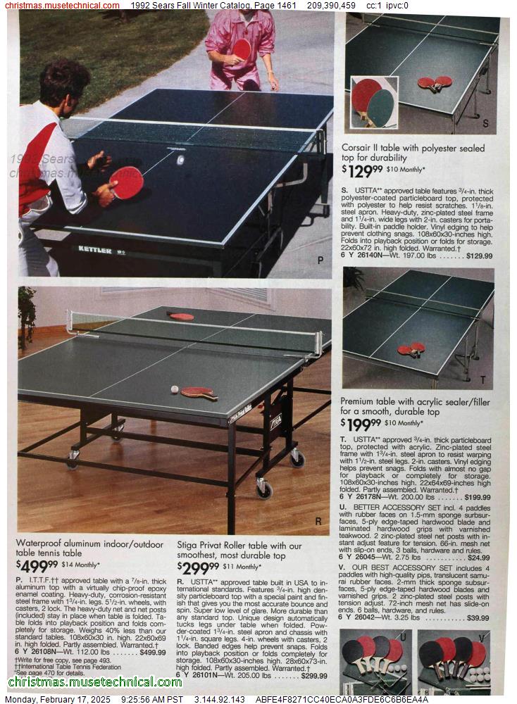 1992 Sears Fall Winter Catalog, Page 1461