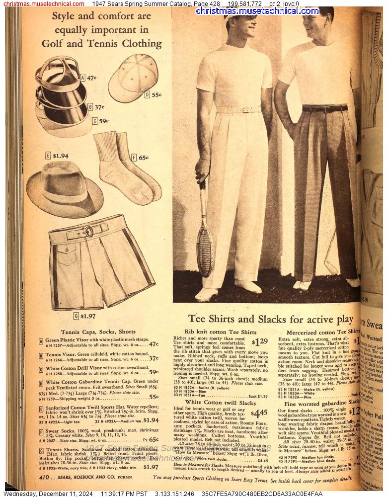 1947 Sears Spring Summer Catalog, Page 428