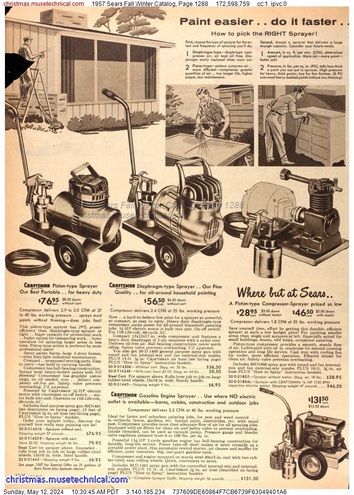 1957 Sears Fall Winter Catalog, Page 1288