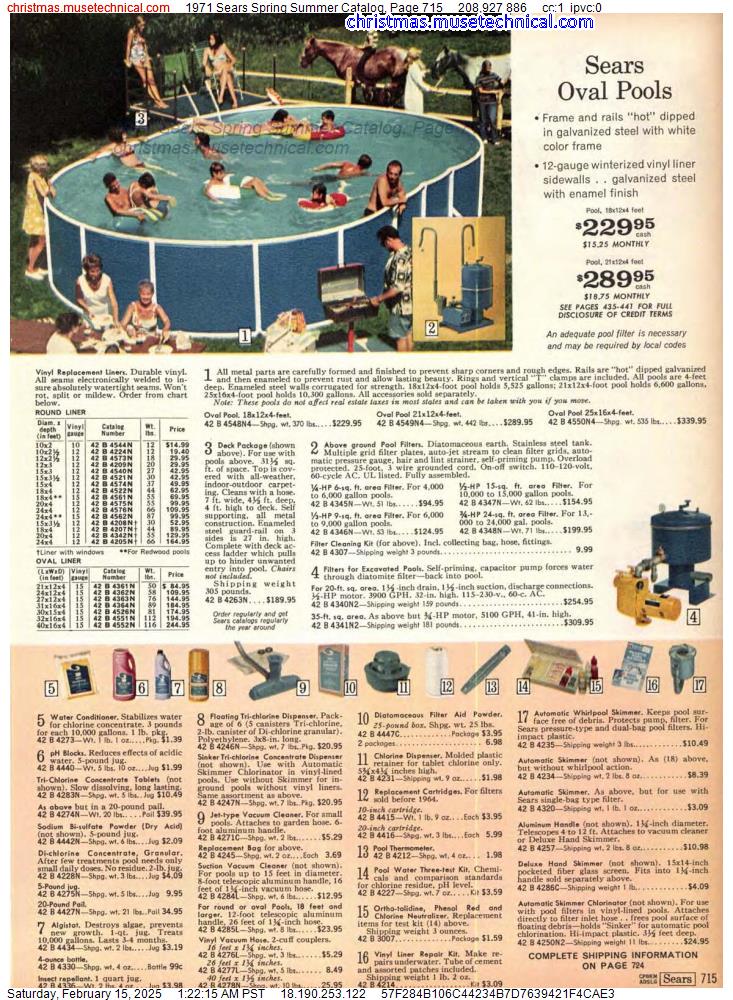 1971 Sears Spring Summer Catalog, Page 715