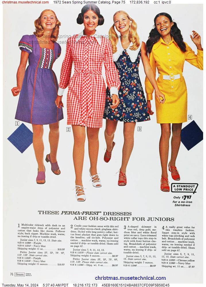 1972 Sears Spring Summer Catalog, Page 75