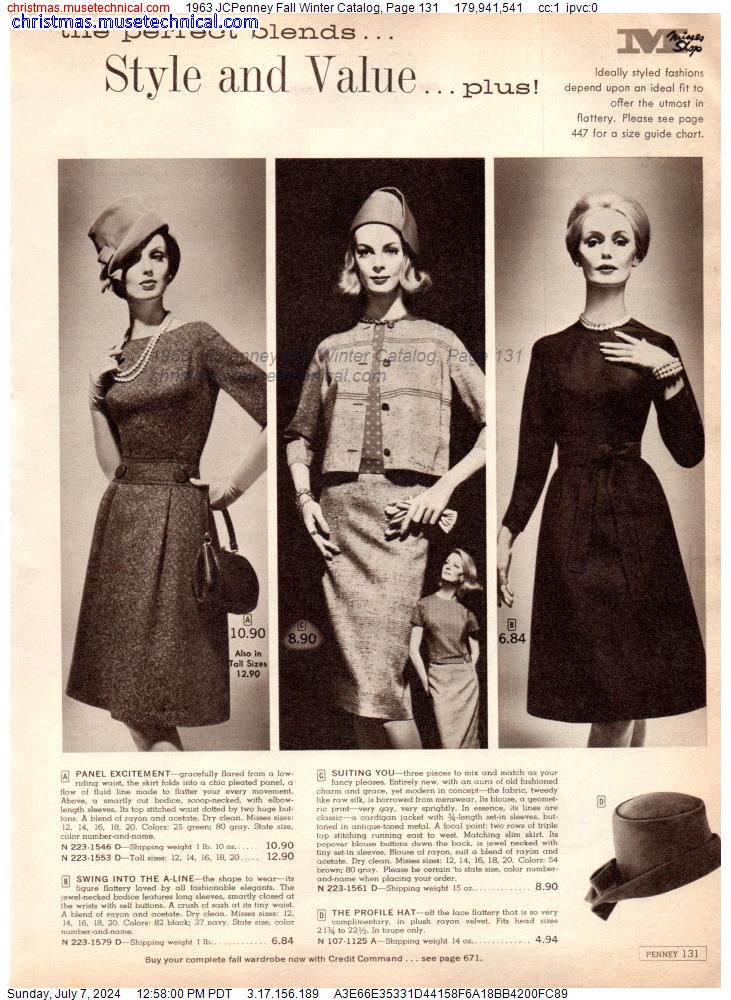 1963 JCPenney Fall Winter Catalog, Page 131