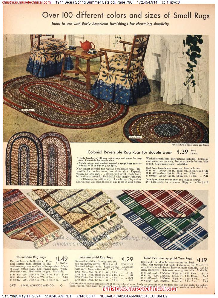 1944 Sears Spring Summer Catalog, Page 796