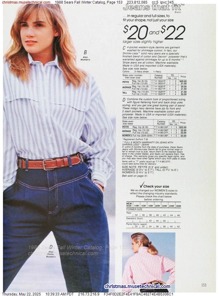 1988 Sears Fall Winter Catalog, Page 153
