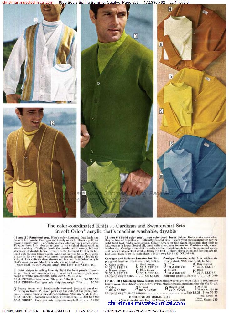 1969 Sears Spring Summer Catalog, Page 523