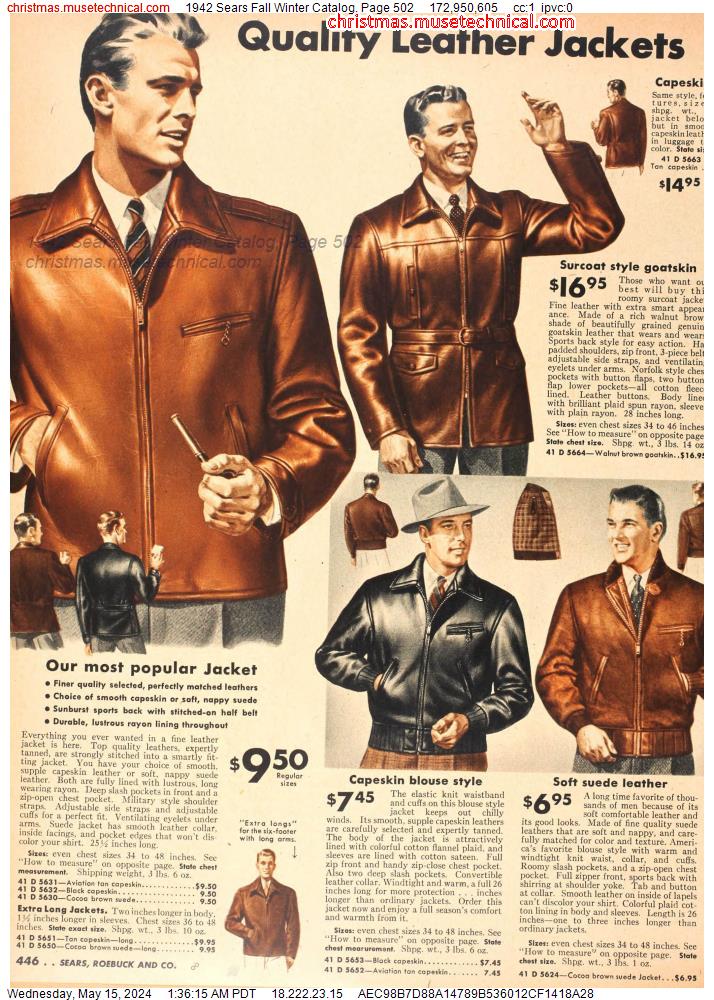 1942 Sears Fall Winter Catalog, Page 502