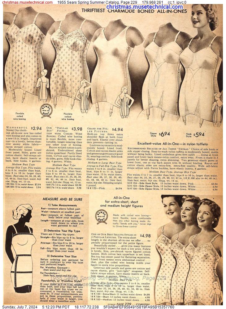 1955 Sears Spring Summer Catalog, Page 229