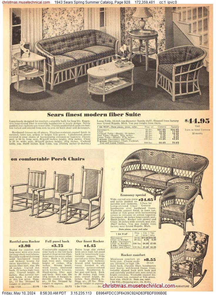 1943 Sears Spring Summer Catalog, Page 928