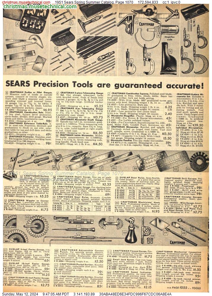 1951 Sears Spring Summer Catalog, Page 1070