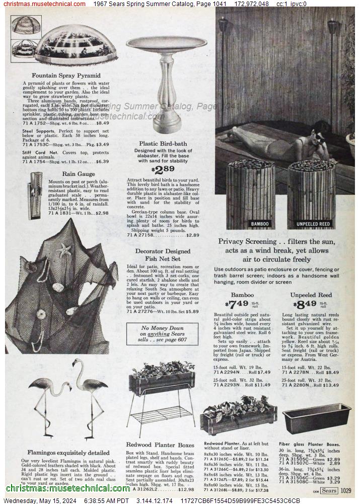 1967 Sears Spring Summer Catalog, Page 1041