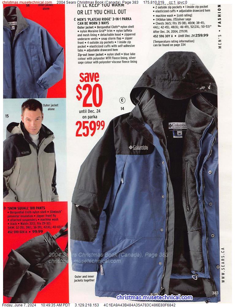 2004 Sears Christmas Book (Canada), Page 383