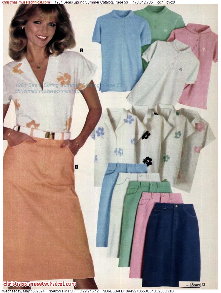 1981 Sears Spring Summer Catalog, Page 53