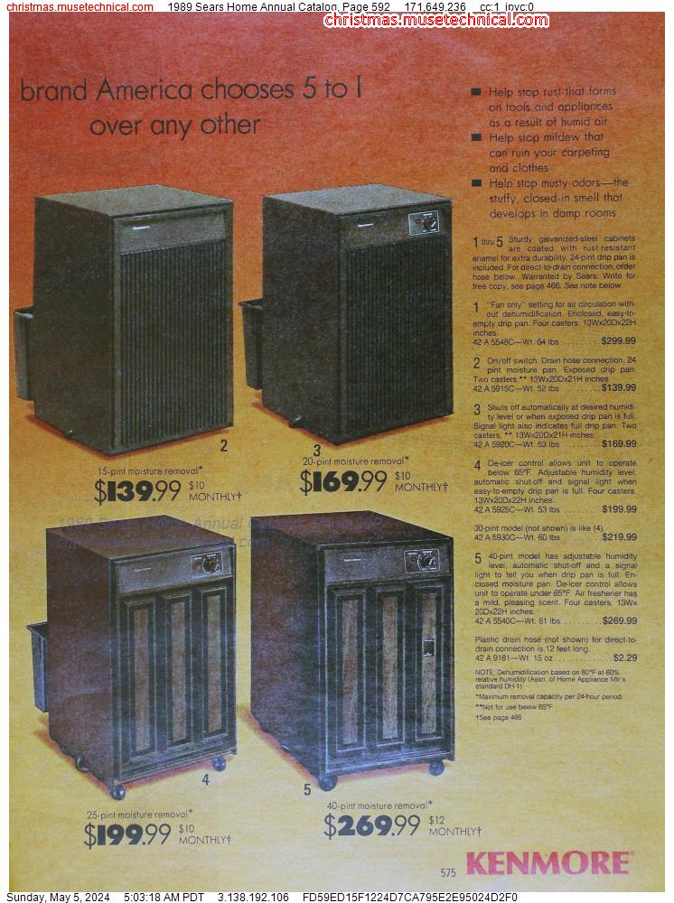 1989 Sears Home Annual Catalog, Page 592