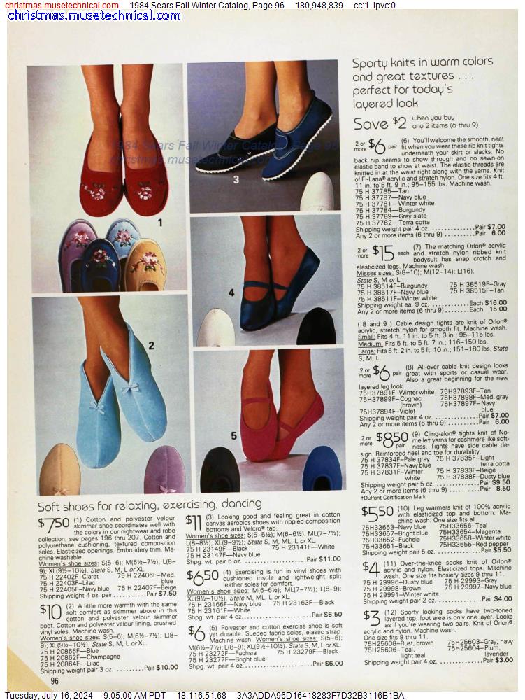 1984 Sears Fall Winter Catalog, Page 96