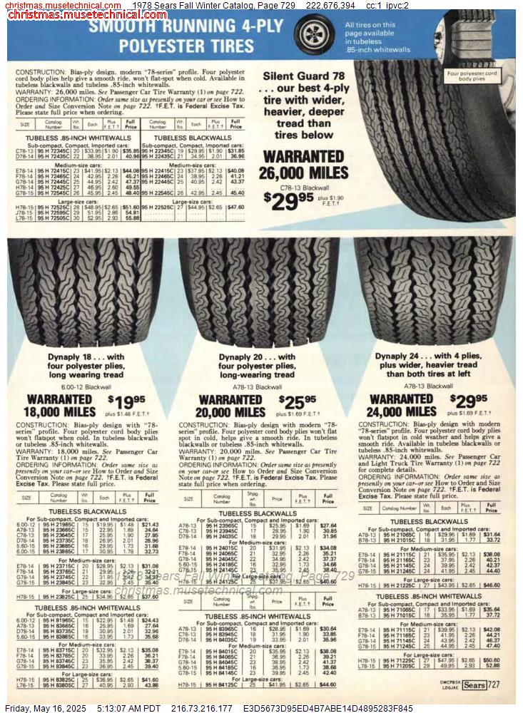 1978 Sears Fall Winter Catalog, Page 729