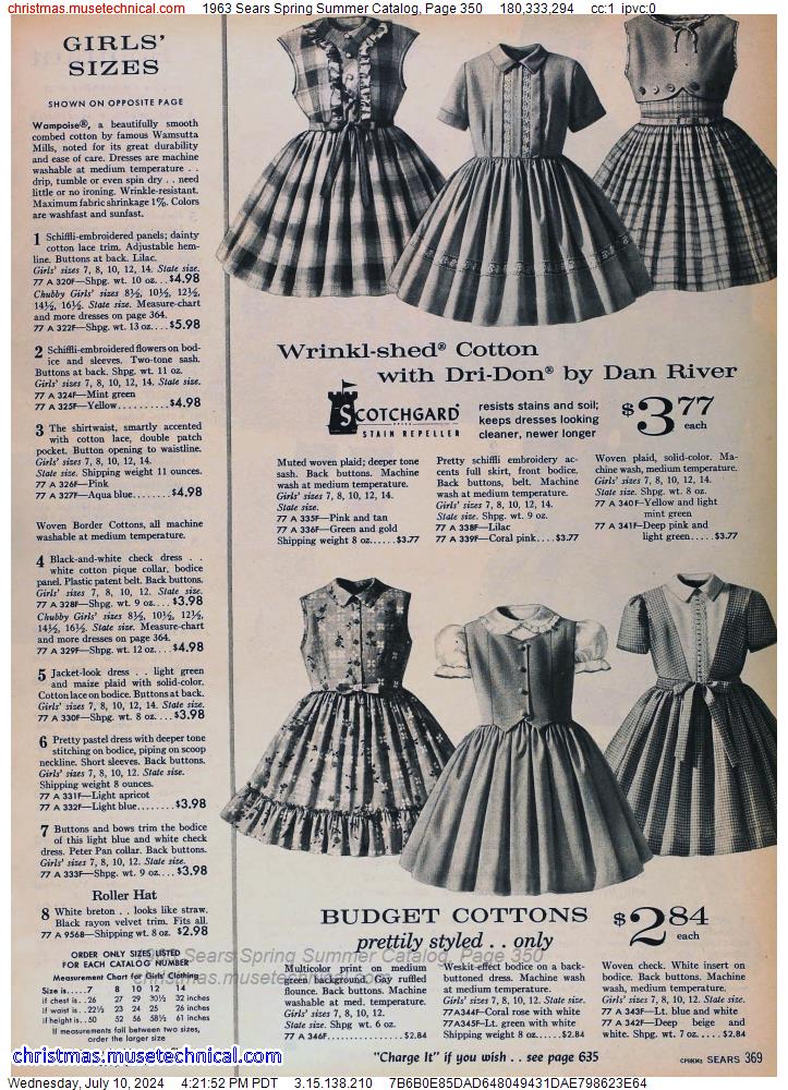 1963 Sears Spring Summer Catalog, Page 350