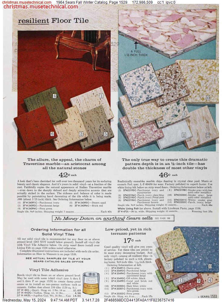 1964 Sears Fall Winter Catalog, Page 1529