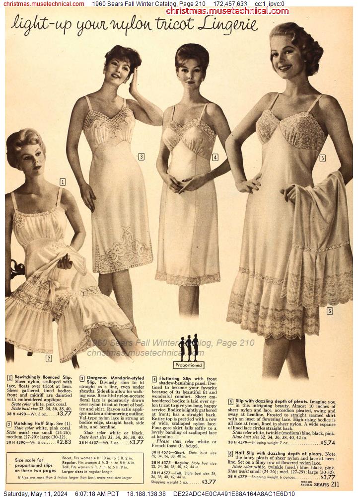 1960 Sears Fall Winter Catalog, Page 210
