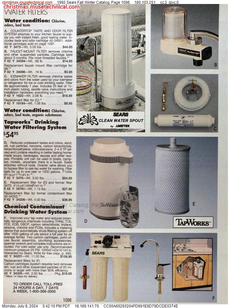 1992 Sears Fall Winter Catalog, Page 1096