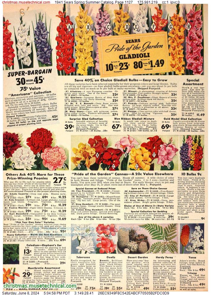 1941 Sears Spring Summer Catalog, Page 1127