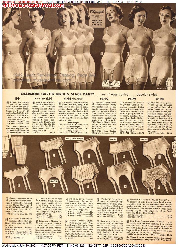 1949 Sears Fall Winter Catalog, Page 340