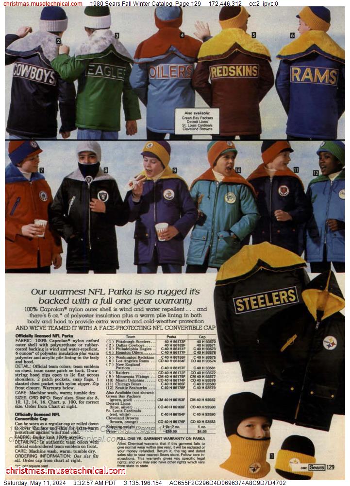 1980 Sears Fall Winter Catalog, Page 129