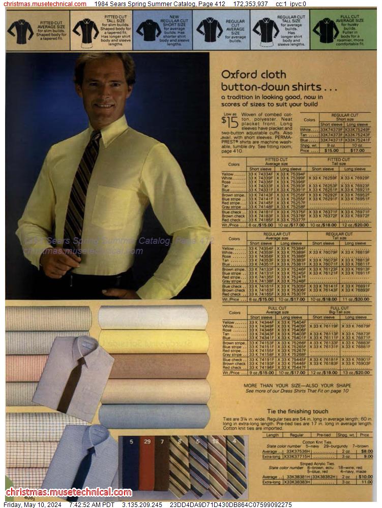1984 Sears Spring Summer Catalog, Page 412