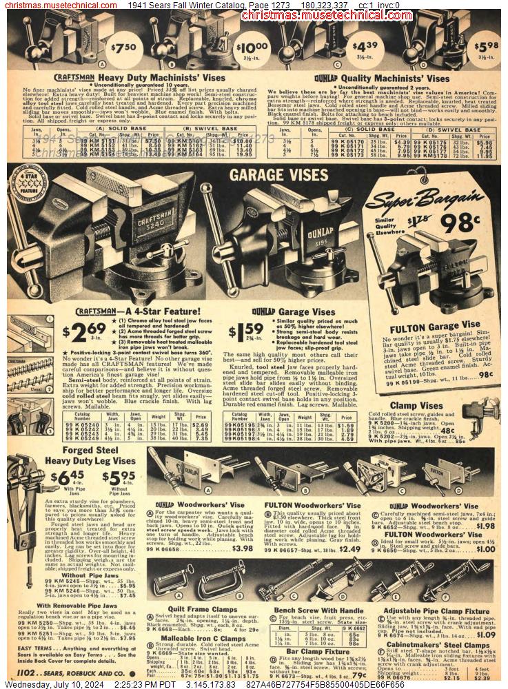 1941 Sears Fall Winter Catalog, Page 1273