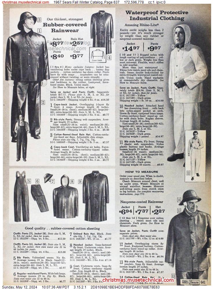 1967 Sears Fall Winter Catalog, Page 637