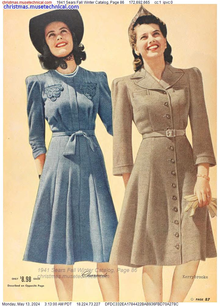 1941 Sears Fall Winter Catalog, Page 86