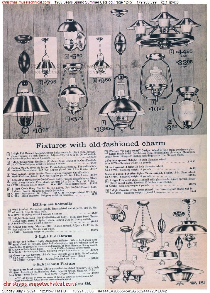 1963 Sears Spring Summer Catalog, Page 1245