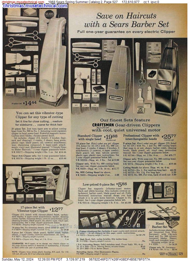 1968 Sears Spring Summer Catalog 2, Page 527