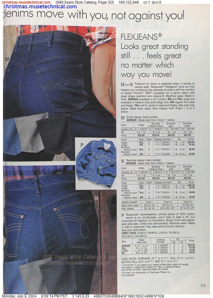 1989 Sears Style Catalog, Page 325