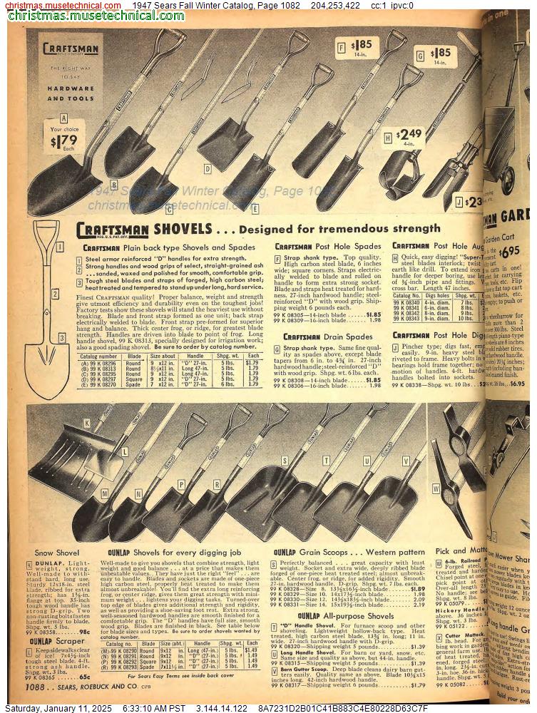 1947 Sears Fall Winter Catalog, Page 1082