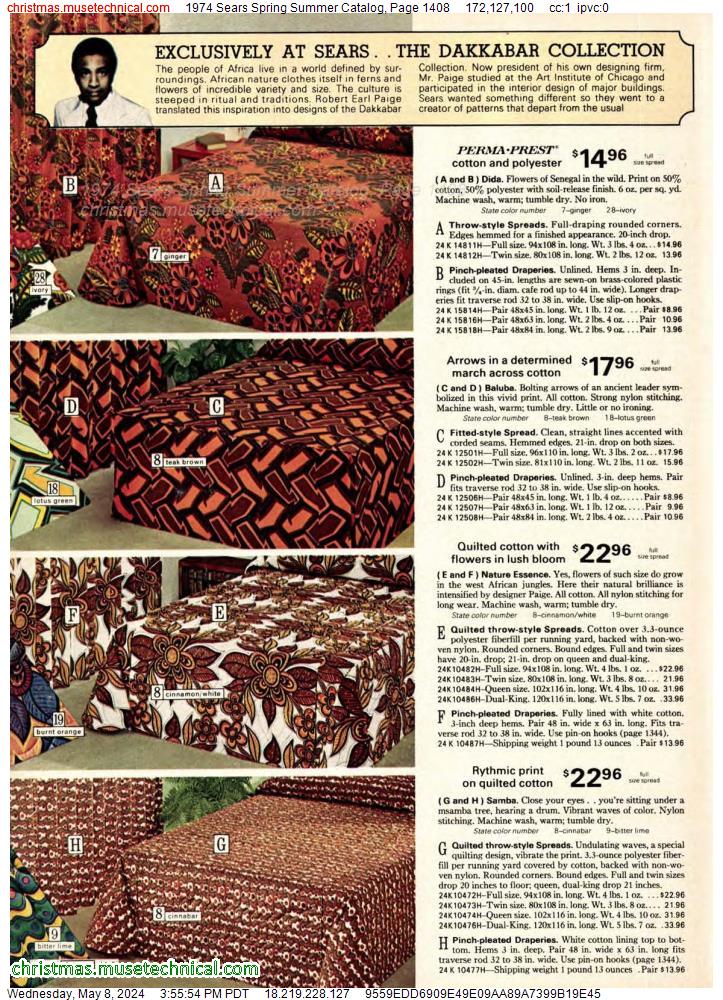 1974 Sears Spring Summer Catalog, Page 1408