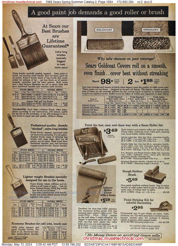 1968 Sears Spring Summer Catalog 2, Page 1084