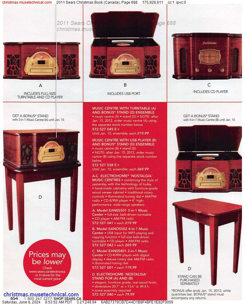 2011 Sears Christmas Book (Canada), Page 688