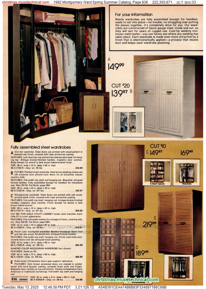 1982 Montgomery Ward Spring Summer Catalog, Page 836