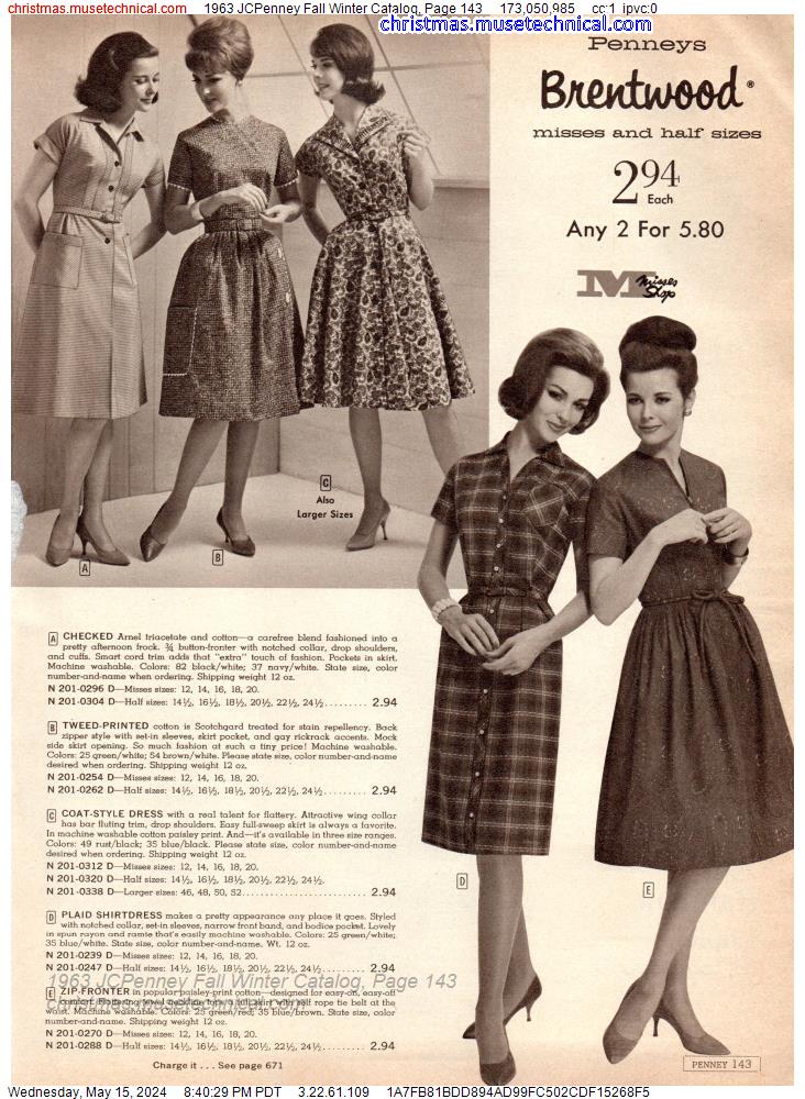 1963 JCPenney Fall Winter Catalog, Page 143