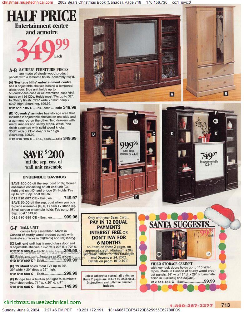 2002 Sears Christmas Book (Canada), Page 719