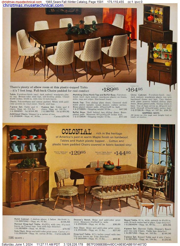 1965 Sears Fall Winter Catalog, Page 1591