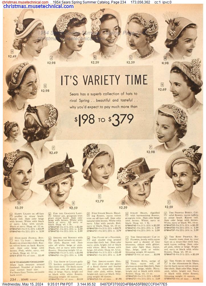 1954 Sears Spring Summer Catalog, Page 234