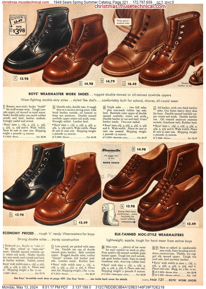 1949 Sears Spring Summer Catalog, Page 121