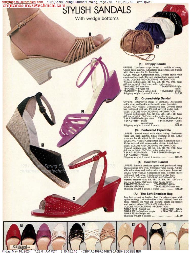 1981 Sears Spring Summer Catalog, Page 278