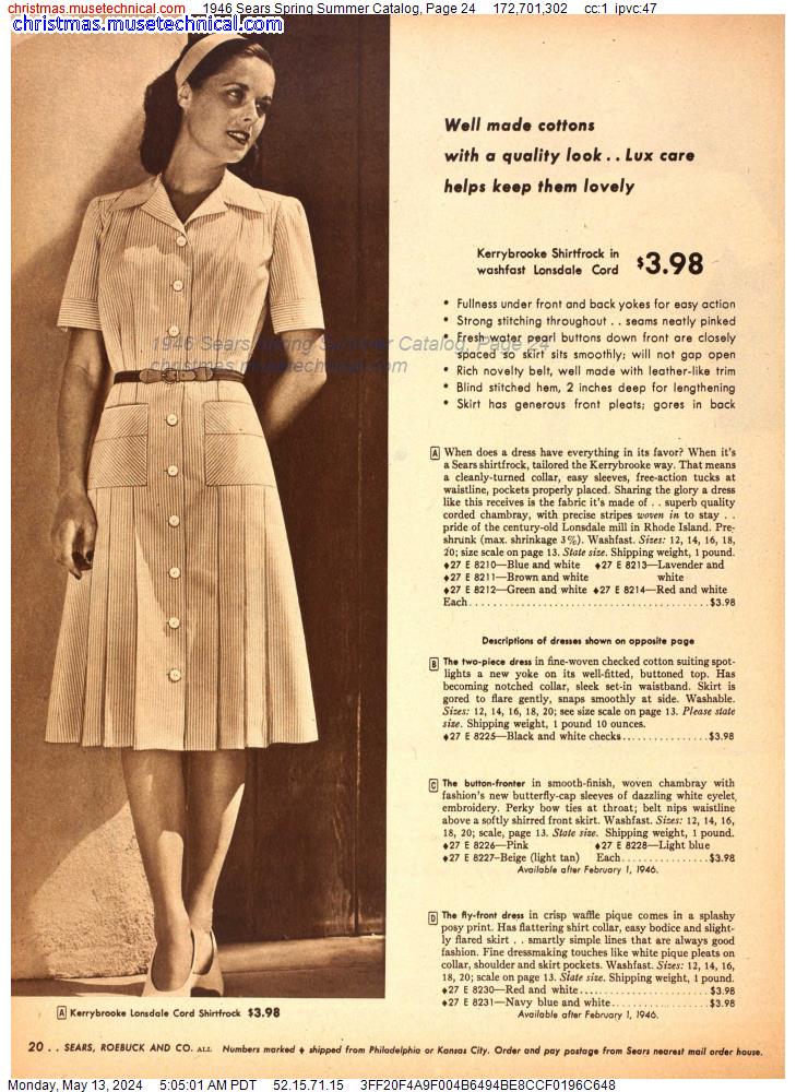 1946 Sears Spring Summer Catalog, Page 24