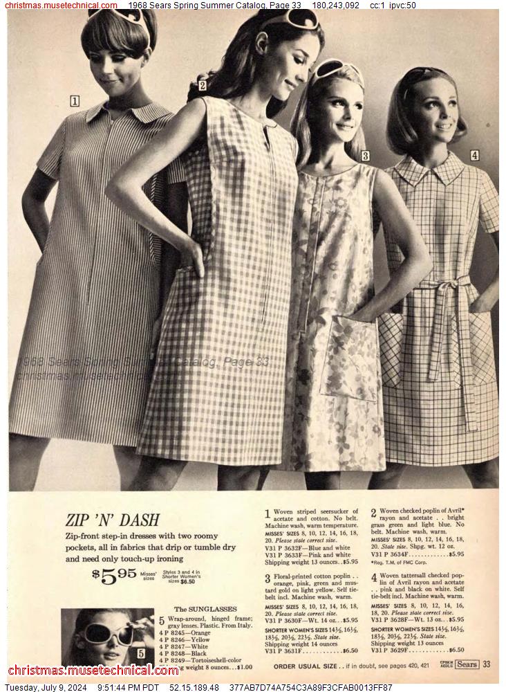 1968 Sears Spring Summer Catalog, Page 33