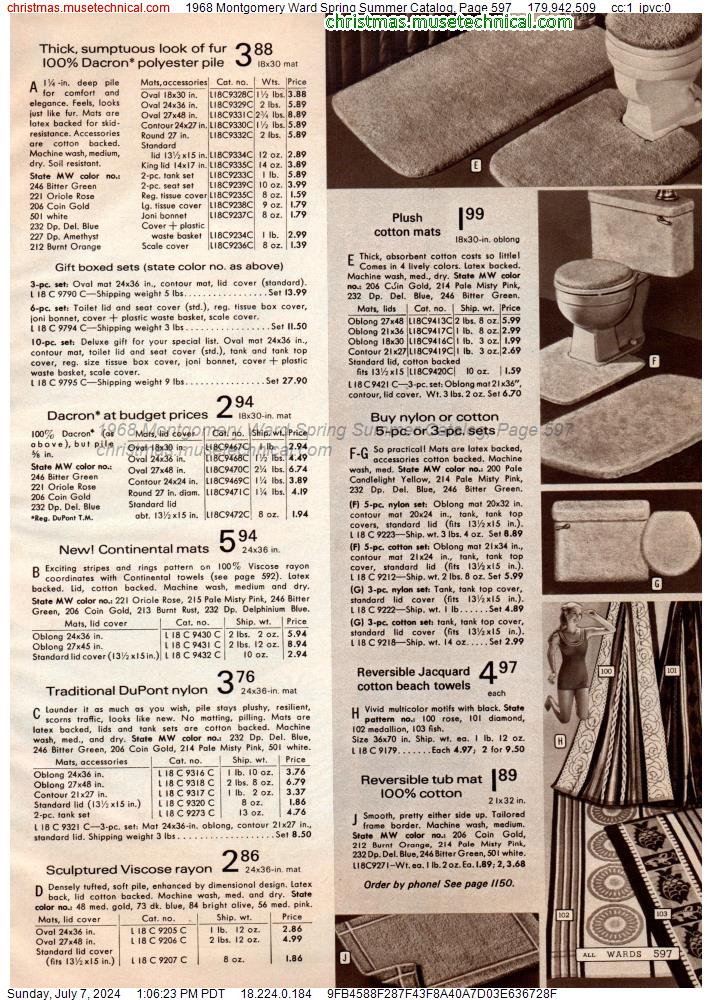 1968 Montgomery Ward Spring Summer Catalog, Page 597